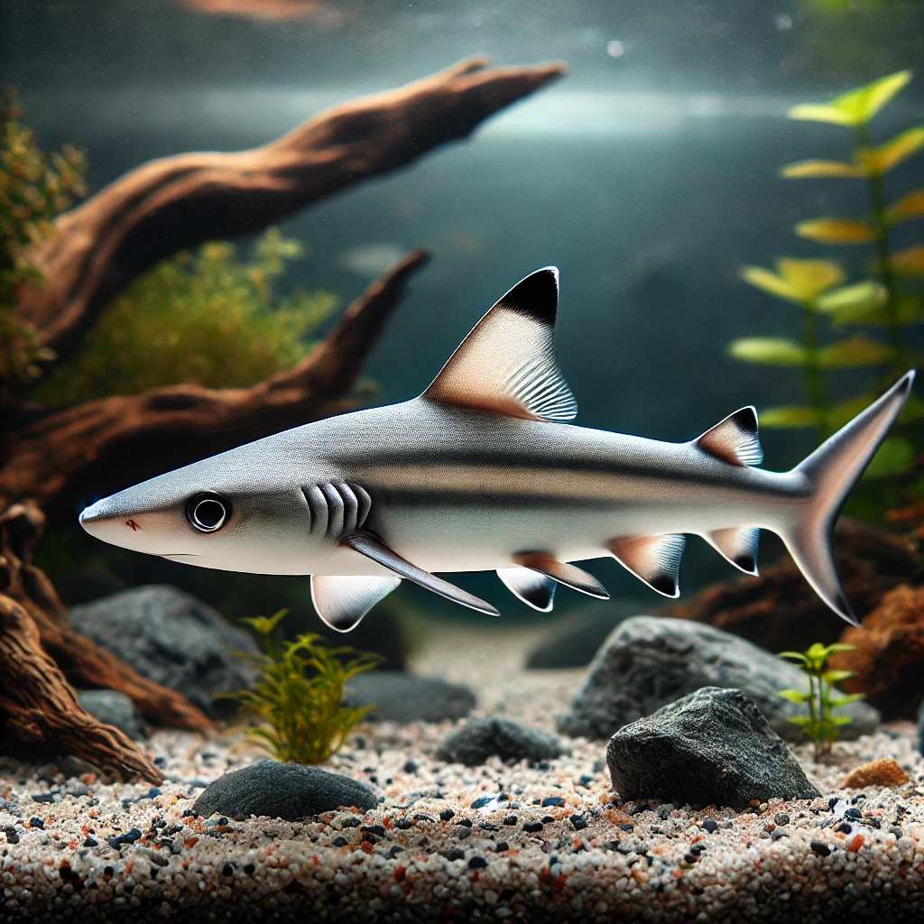 Balantiocheilus melanopterus Sølvhaj