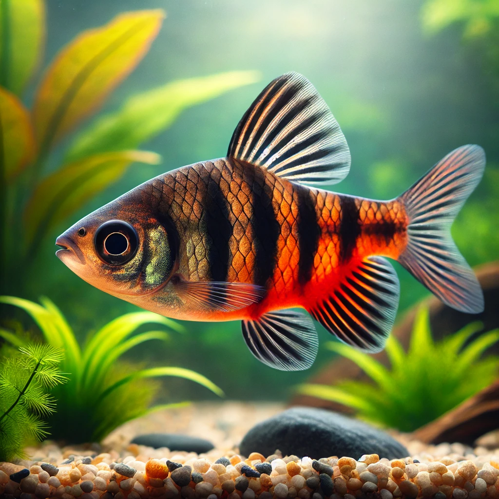 Barbus nigrofasciatus Skægget