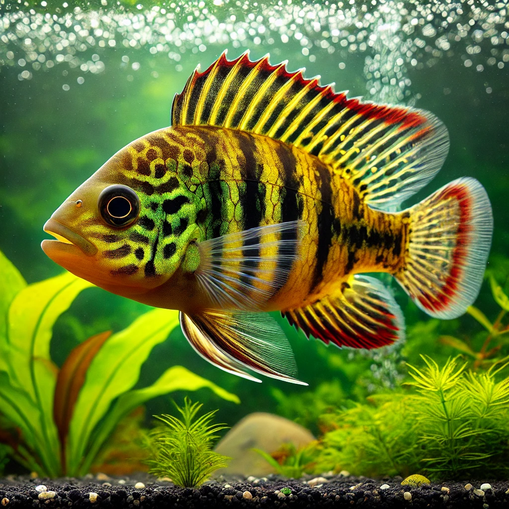 Barbus semifasciolatus (Messing skægget)