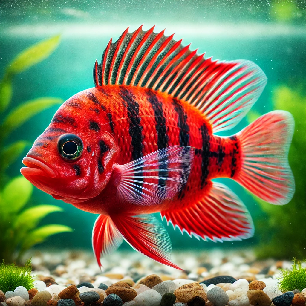 Barbus tetrazona rouge Rød Sumatra