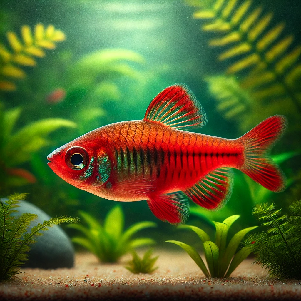 Barbus titteya (Skægget kirsebær)