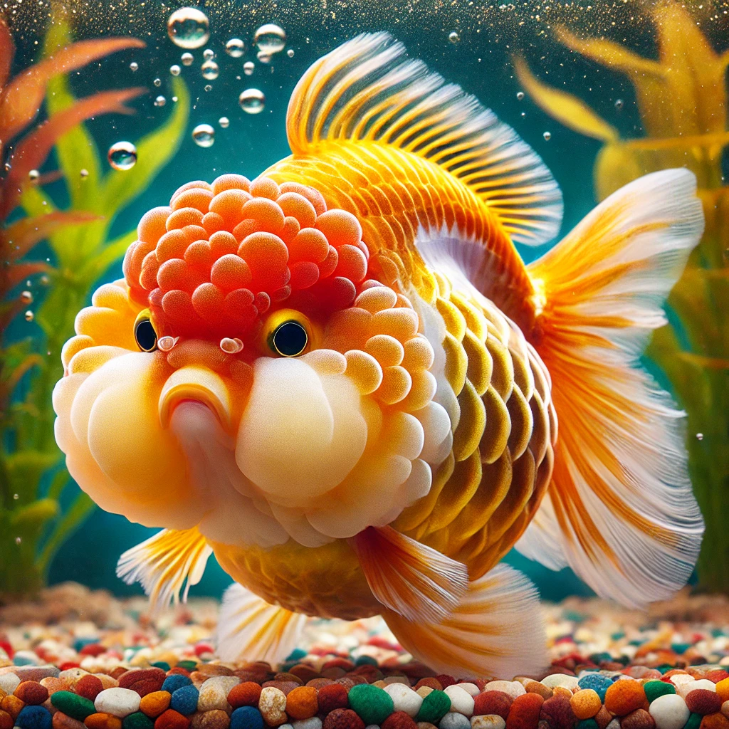 Carassius auratus lion Lions hoved