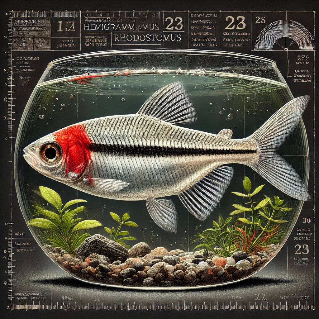 Hemigrammus rhodostomus rød næse