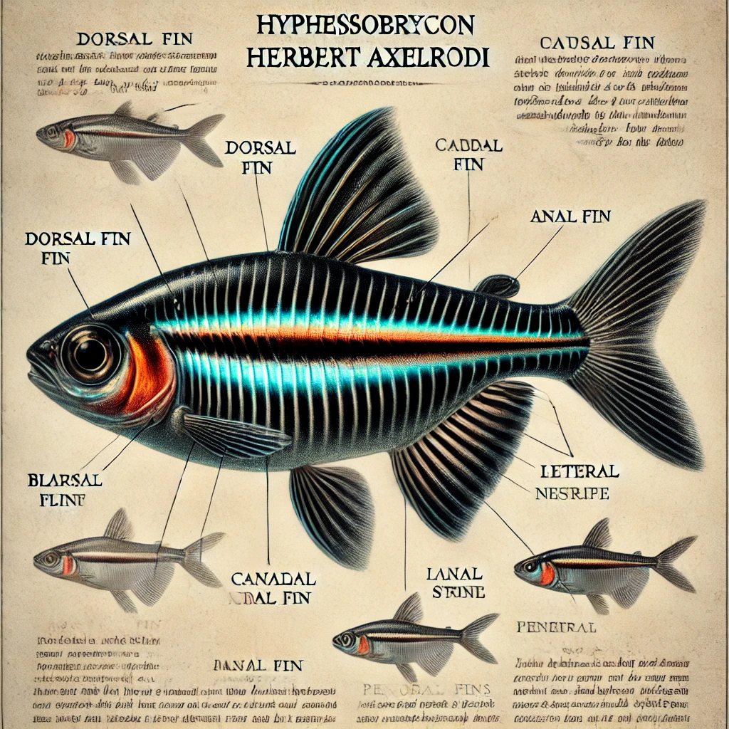 Hyphessobrycon herbertax... Sort neon