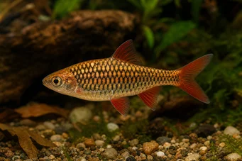 Barbus oligolepis (Kleret skæg)