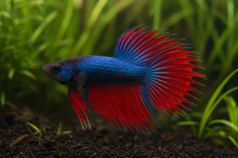 Betta splendens queue de peigne bekæmpe
