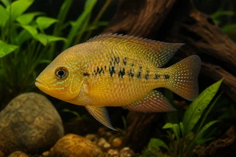 Herotilapia multispinosa, Heros multispi Cichlid bue en ciel