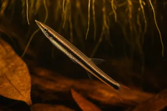 Nannostomus eques (Rørformet mund -til -mouth blyant)
