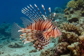 Pterois radiata (Udstrålet scoringsfisk)