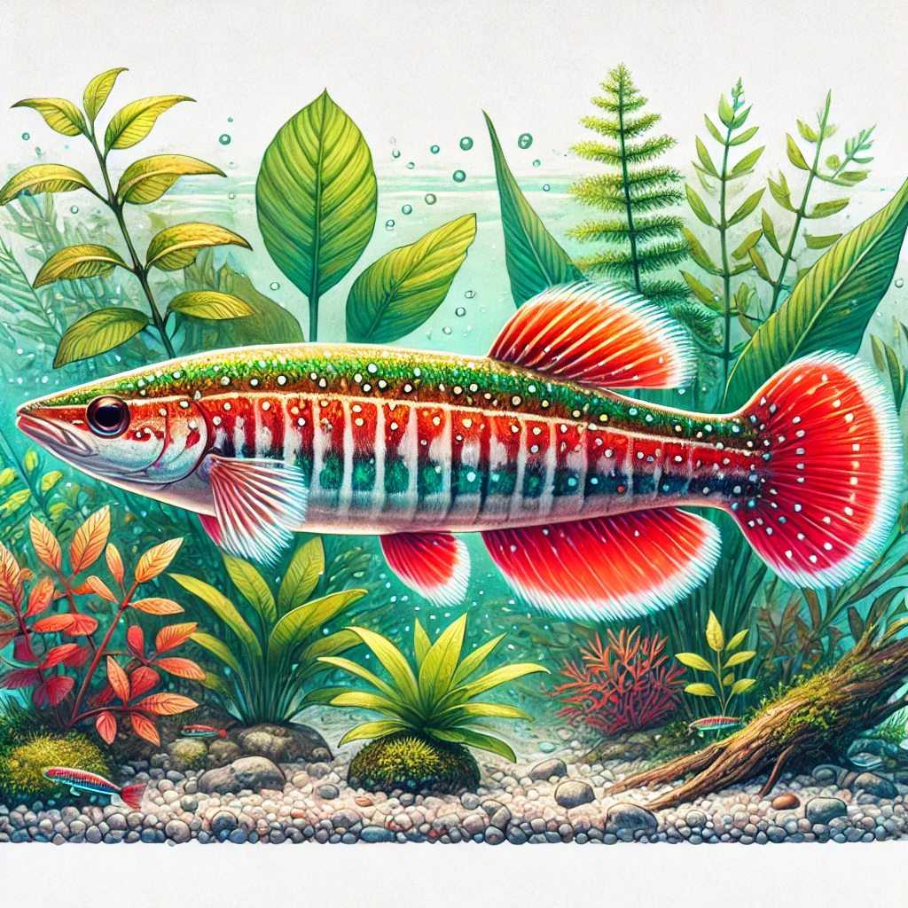 Nannostomus beckfordi ar... Gylden blyantfisk