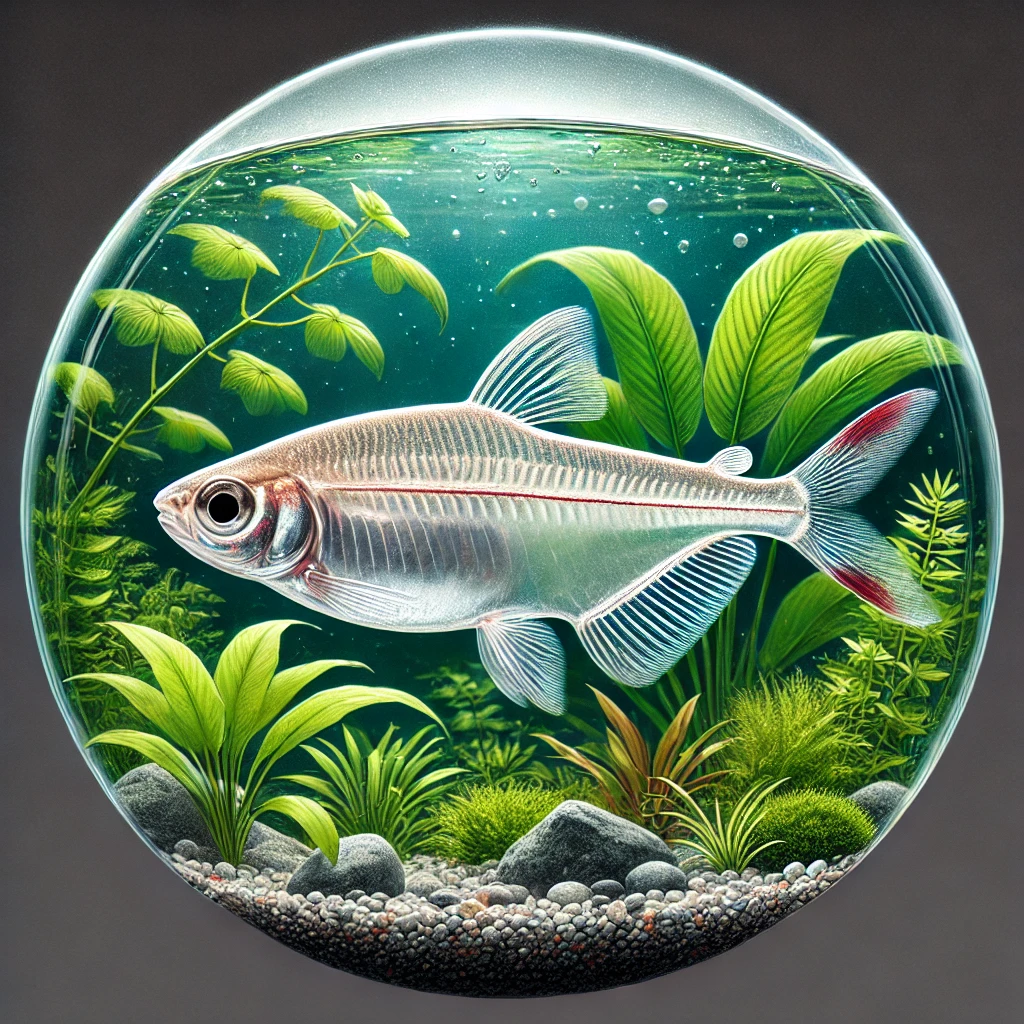 Prionobrama filigera Rød -tailed glas charac...